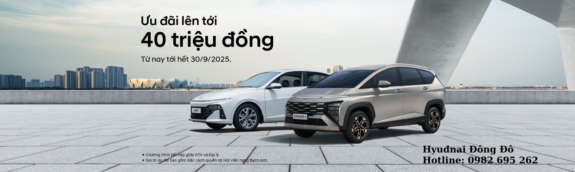 Khuyến mãi Hyundai Accent và Hyundai Stargazer tháng 9/2025 tại Hyundai Đông Đô – Ưu đãi 40 triệu đồng